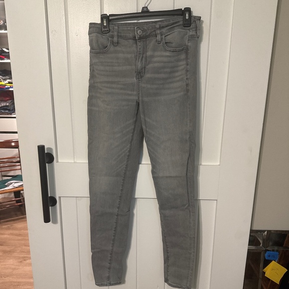 American Eagle grey Jean high rose jegging 10 long - Picture 1 of 2